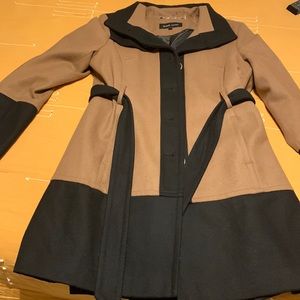 Nice wool black and tan coat size large wore once too big